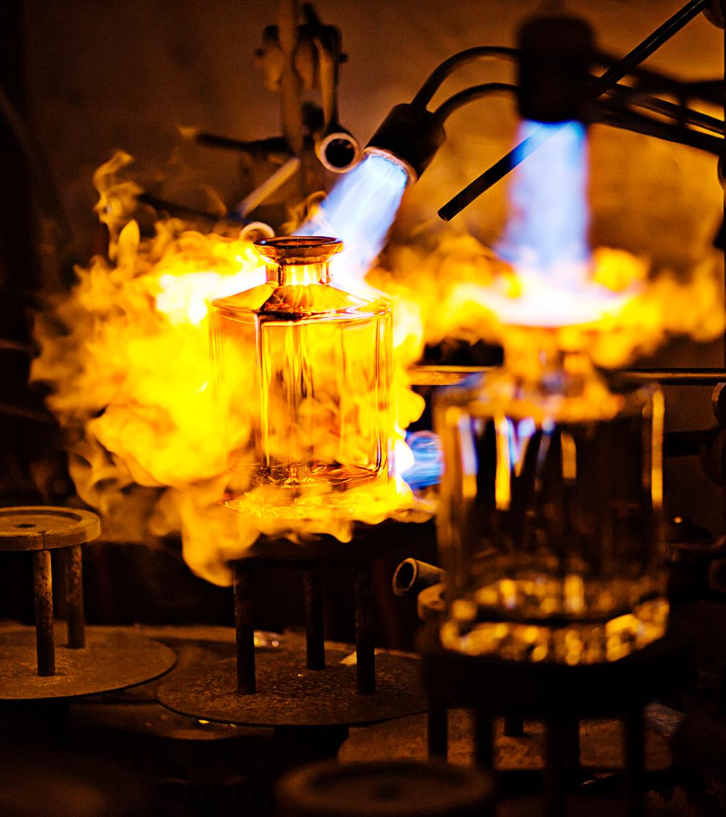 Fire-polishing crystal